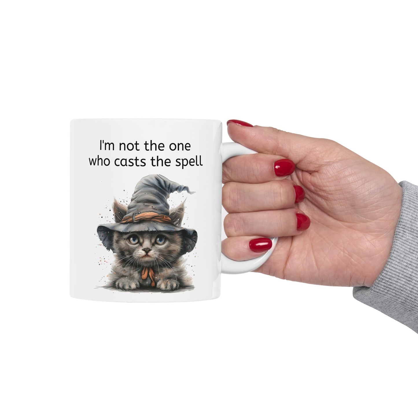 Hat Cat Mug Witchy Vibe for Cat Lovers