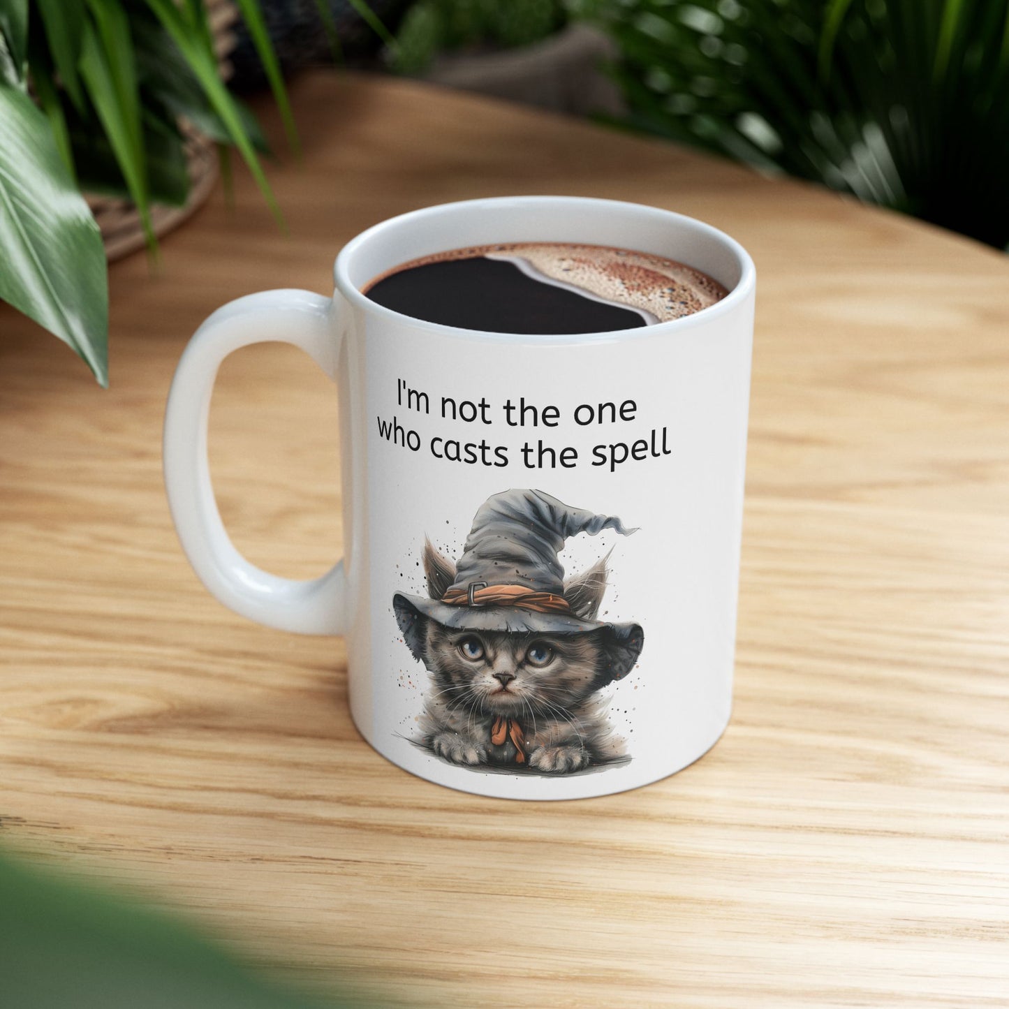 Hat Cat Mug Witchy Vibe for Cat Lovers