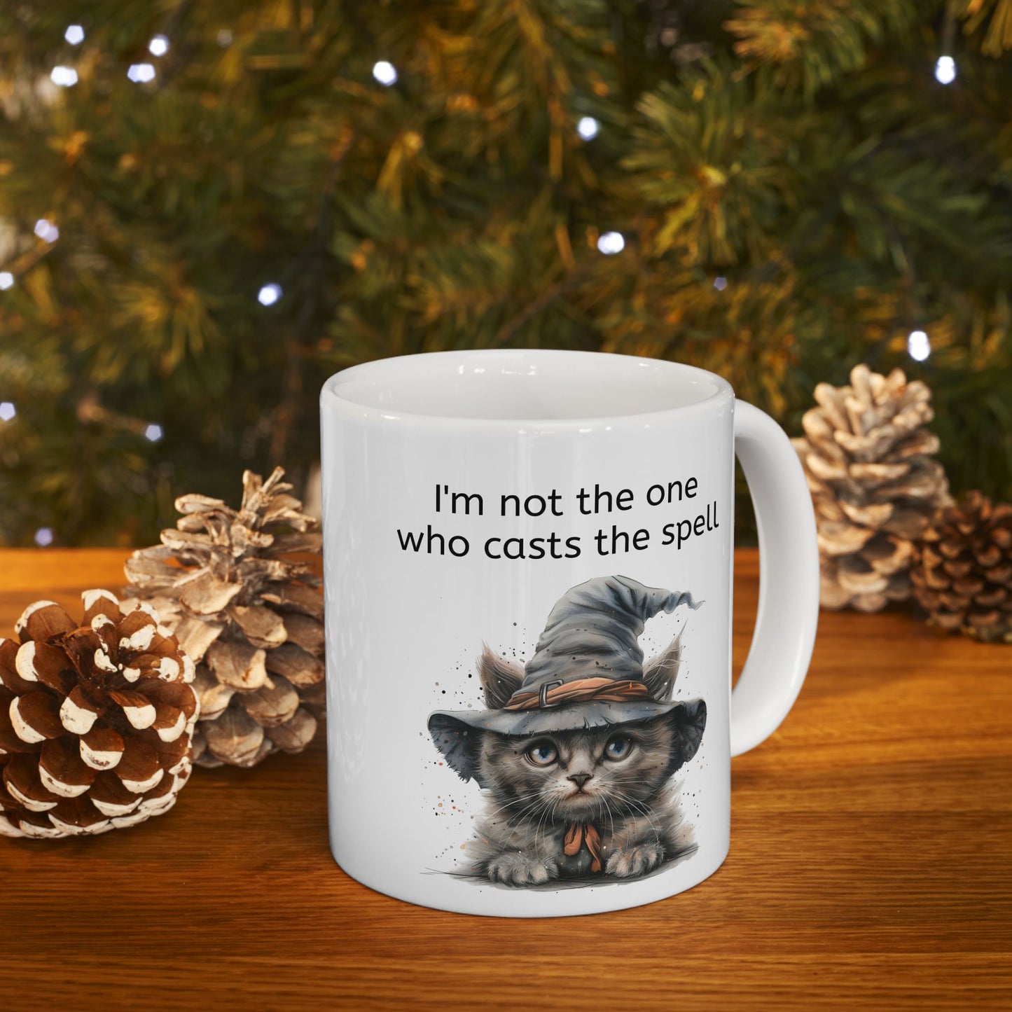 Hat Cat Mug Witchy Vibe for Cat Lovers