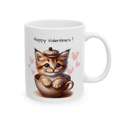 Cat in a Cup Valentine