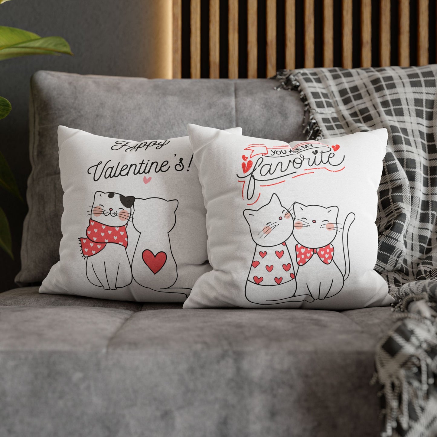 Happy Valentine's Square Pillowcase