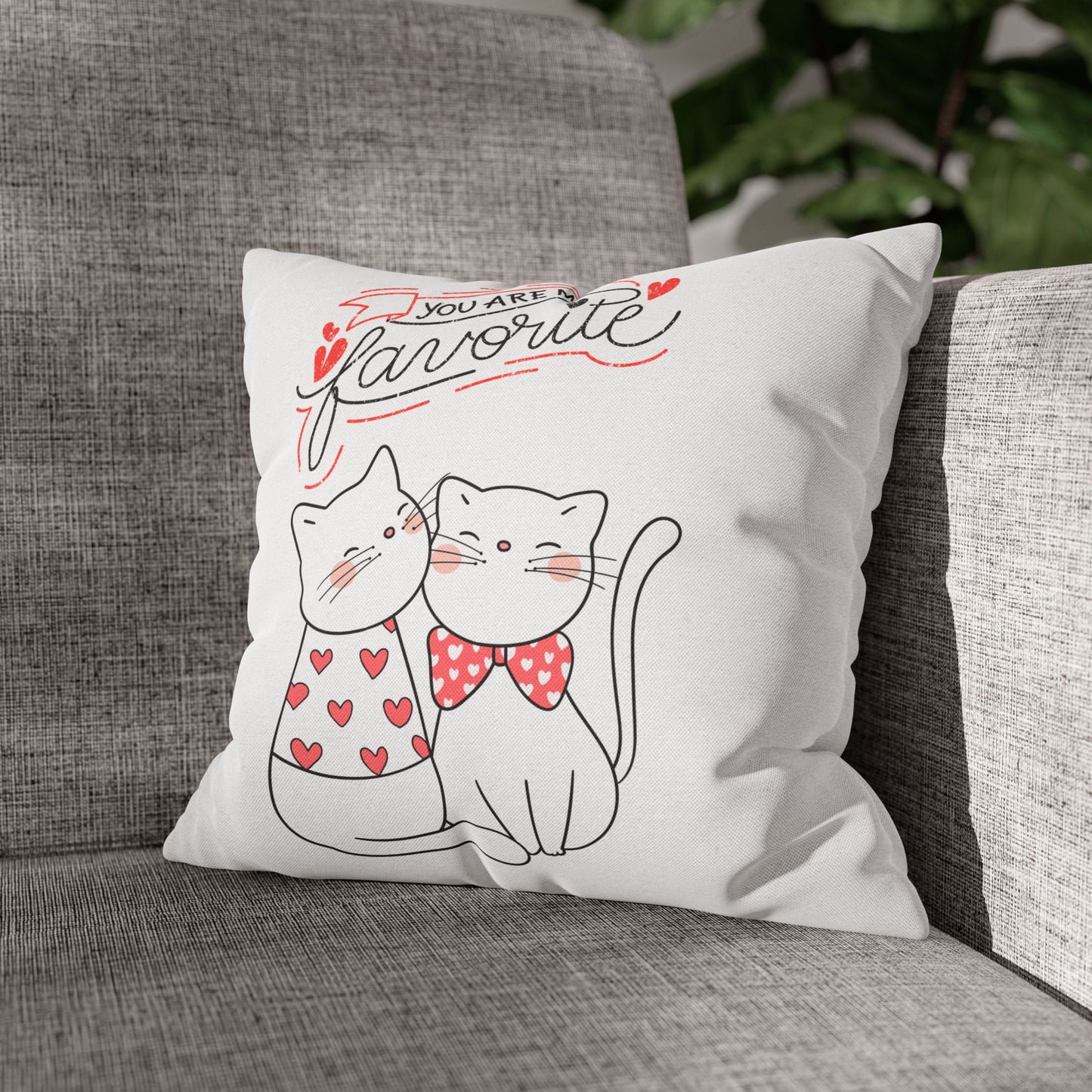 Happy Valentine's Square Pillowcase