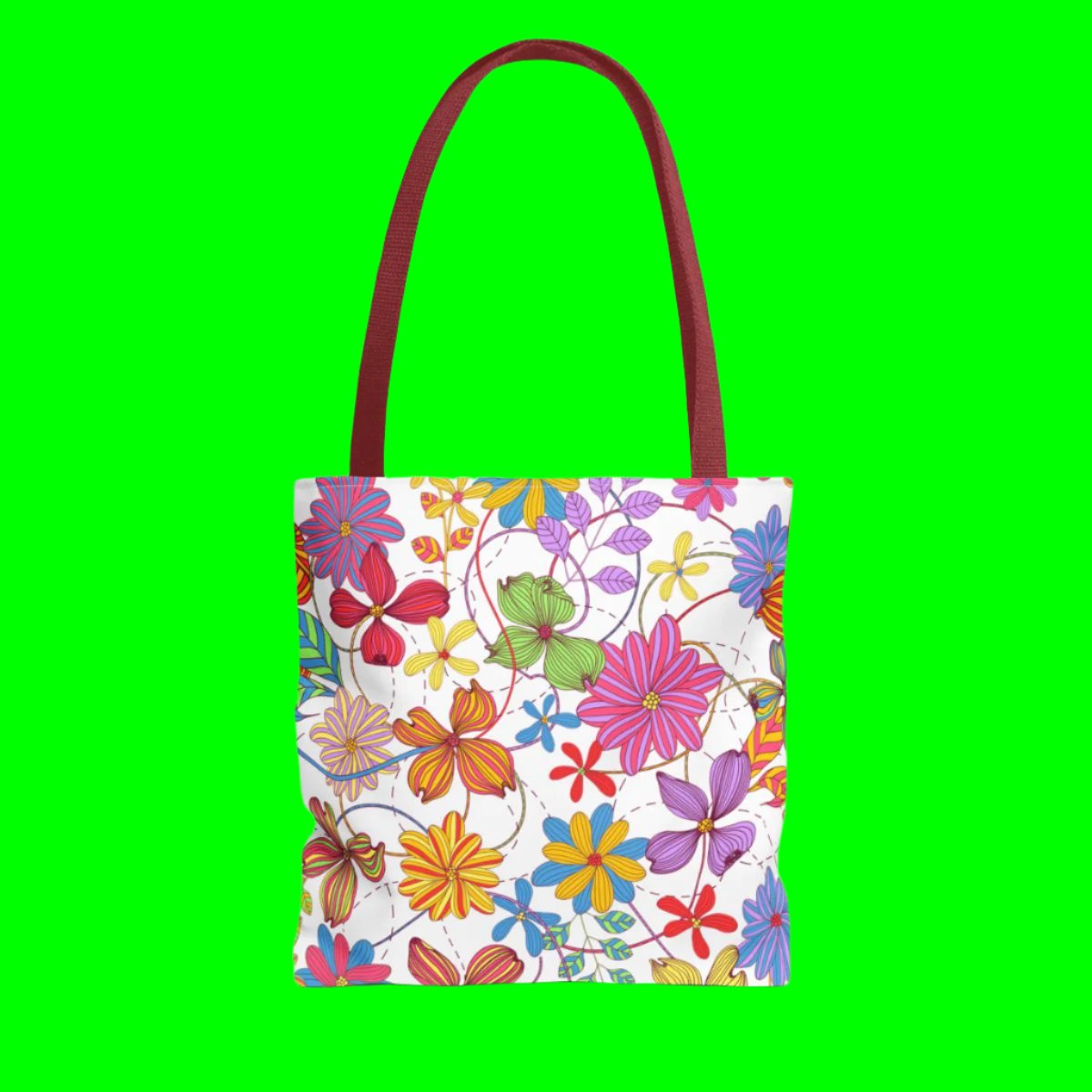 flowery pattern, toten bag, polyester bag, casual bag